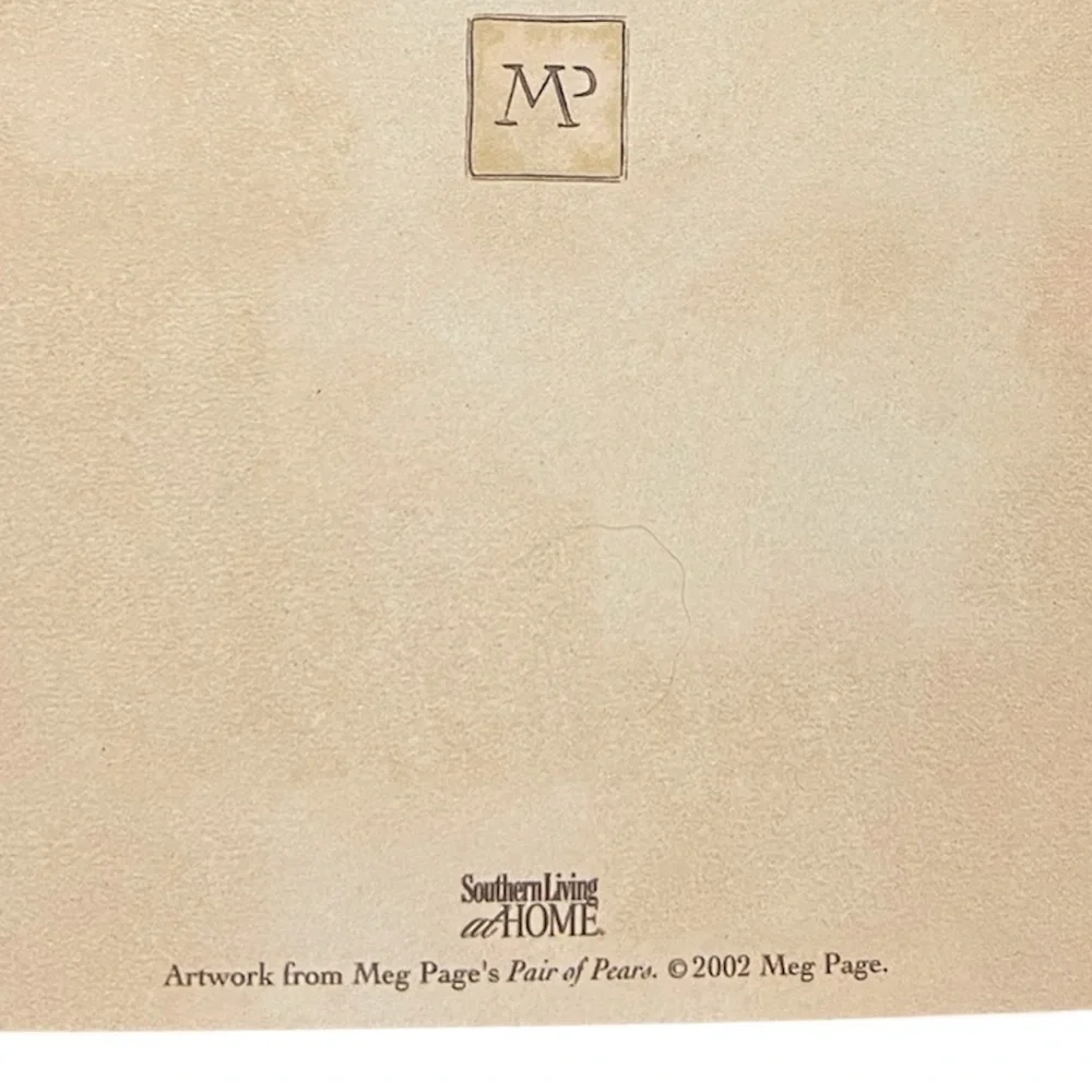 Southern Living 2002 Meg Page's Pears Artwork Blank 11 Cards and Evenlopes